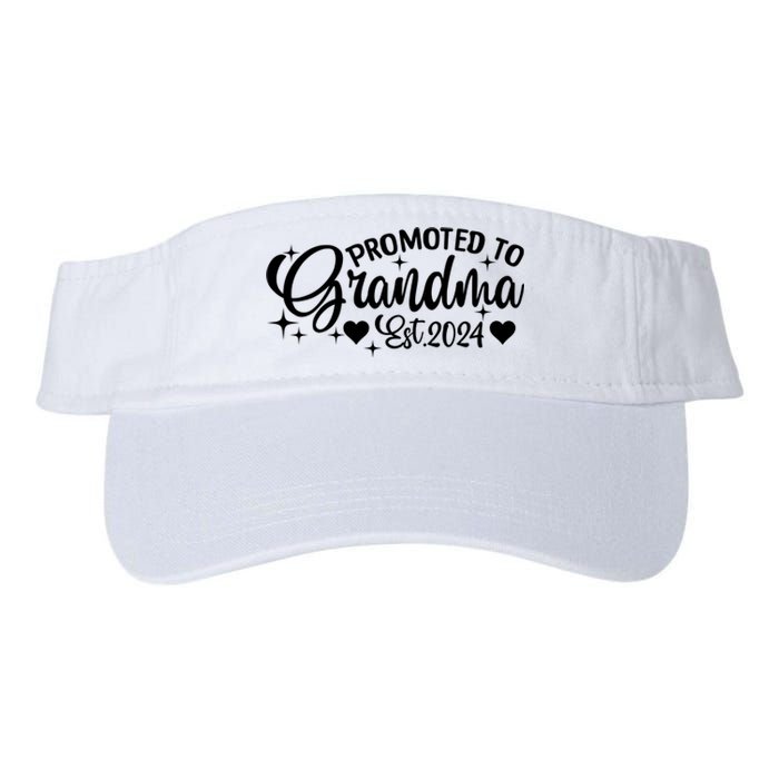 Soon To Be Grandma 2024 Gift Promoted To Grandma Est 2024 Valucap Bio-Washed Visor