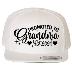 Soon To Be Grandma 2024 Gift Promoted To Grandma Est 2024 Wool Snapback Cap