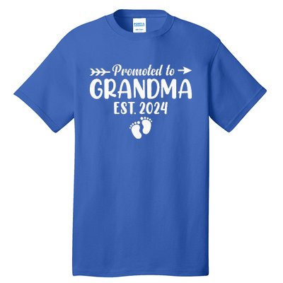 Soon To Be Grandma 2024 Gift Promoted To Grandma Est 2024 Tall T-Shirt