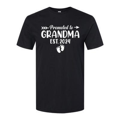 Soon To Be Grandma 2024 Gift Promoted To Grandma Est 2024 Softstyle CVC T-Shirt