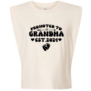 Soon To Be Grandma 2024 Gift Promoted To Grandma Est 2024 Garment-Dyed Women's Muscle Tee