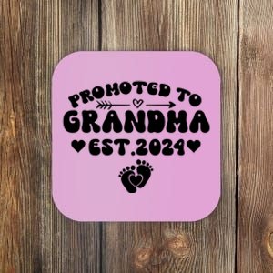 Soon To Be Grandma 2024 Gift Promoted To Grandma Est 2024 Coaster