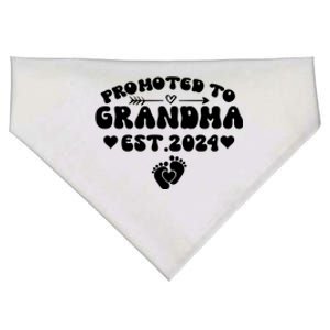 Soon To Be Grandma 2024 Gift Promoted To Grandma Est 2024 USA-Made Doggie Bandana