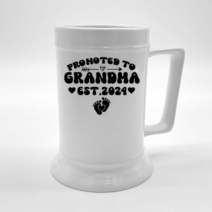 Soon To Be Grandma 2024 Gift Promoted To Grandma Est 2024 Beer Stein