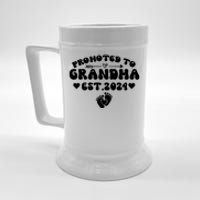 Soon To Be Grandma 2024 Gift Promoted To Grandma Est 2024 Beer Stein