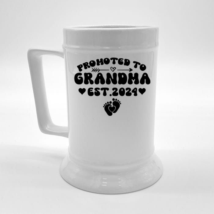 Soon To Be Grandma 2024 Gift Promoted To Grandma Est 2024 Beer Stein