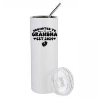 Soon To Be Grandma 2024 Gift Promoted To Grandma Est 2024 Stainless Steel Tumbler