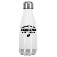 Soon To Be Grandma 2024 Gift Promoted To Grandma Est 2024 Stainless Steel Insulated Water Bottle