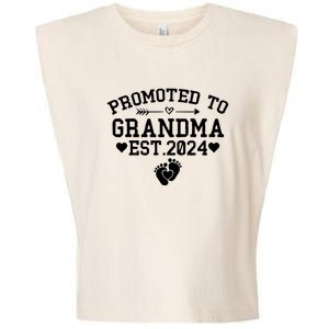 Soon To Be Grandma 2024 Gift Promoted To Grandma Est 2024 Garment-Dyed Women's Muscle Tee