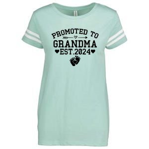 Soon To Be Grandma 2024 Gift Promoted To Grandma Est 2024 Enza Ladies Jersey Football T-Shirt