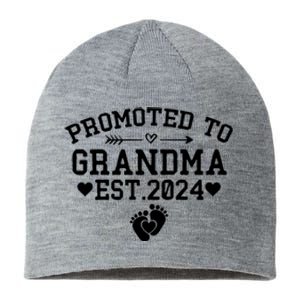 Soon To Be Grandma 2024 Gift Promoted To Grandma Est 2024 Sustainable Beanie