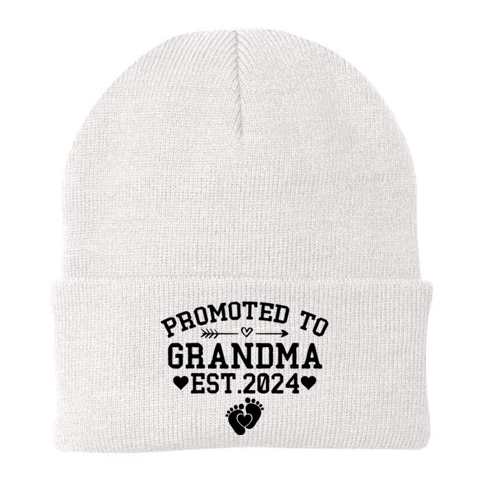 Soon To Be Grandma 2024 Gift Promoted To Grandma Est 2024 Knit Cap Winter Beanie