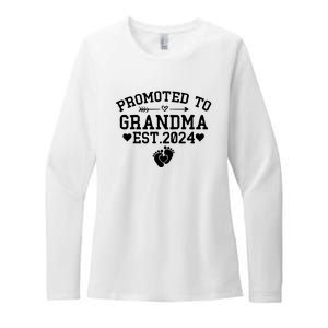 Soon To Be Grandma 2024 Gift Promoted To Grandma Est 2024 Womens CVC Long Sleeve Shirt