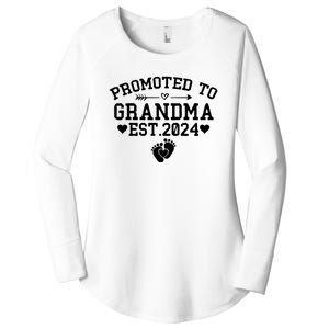 Soon To Be Grandma 2024 Gift Promoted To Grandma Est 2024 Women's Perfect Tri Tunic Long Sleeve Shirt