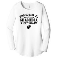 Soon To Be Grandma 2024 Gift Promoted To Grandma Est 2024 Women's Perfect Tri Tunic Long Sleeve Shirt