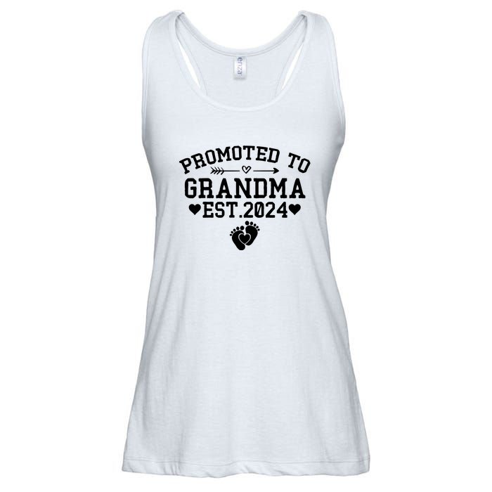 Soon To Be Grandma 2024 Gift Promoted To Grandma Est 2024 Ladies Essential Flowy Tank