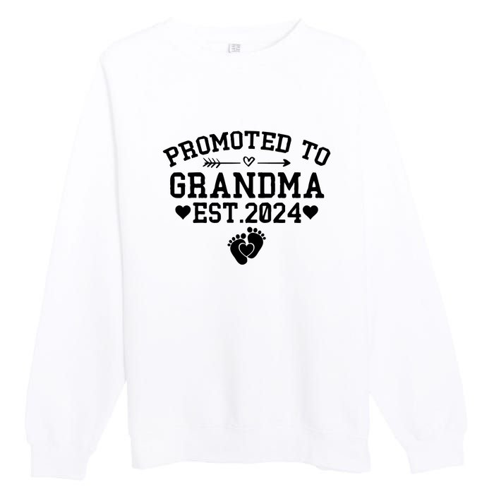 Soon To Be Grandma 2024 Gift Promoted To Grandma Est 2024 Premium Crewneck Sweatshirt