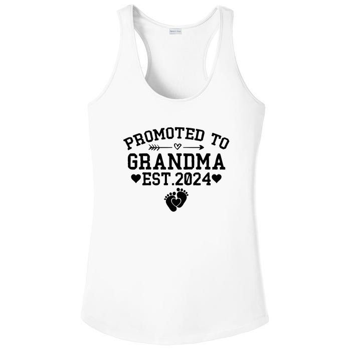 Soon To Be Grandma 2024 Gift Promoted To Grandma Est 2024 Ladies PosiCharge Competitor Racerback Tank