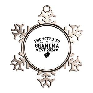 Soon To Be Grandma 2024 Gift Promoted To Grandma Est 2024 Metallic Star Ornament