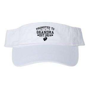 Soon To Be Grandma 2024 Gift Promoted To Grandma Est 2024 Valucap Bio-Washed Visor