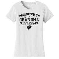 Soon To Be Grandma 2024 Gift Promoted To Grandma Est 2024 Women's T-Shirt