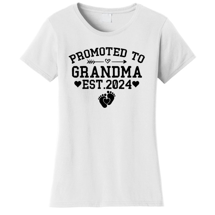 Soon To Be Grandma 2024 Gift Promoted To Grandma Est 2024 Women's T-Shirt