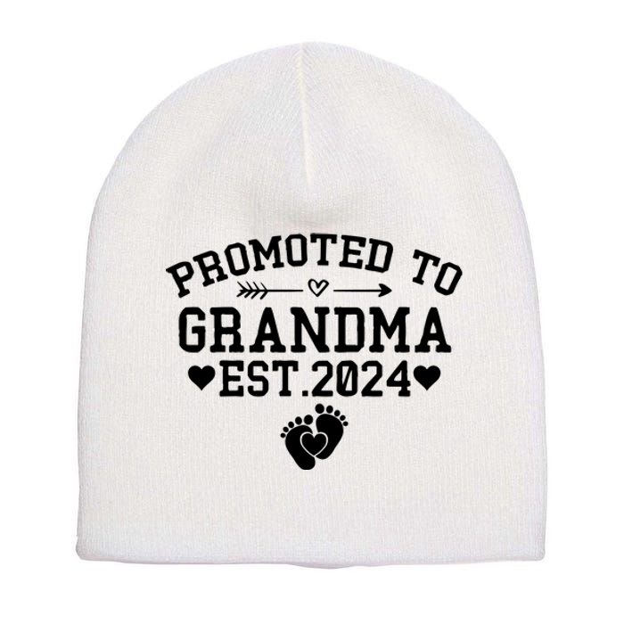 Soon To Be Grandma 2024 Gift Promoted To Grandma Est 2024 Short Acrylic Beanie