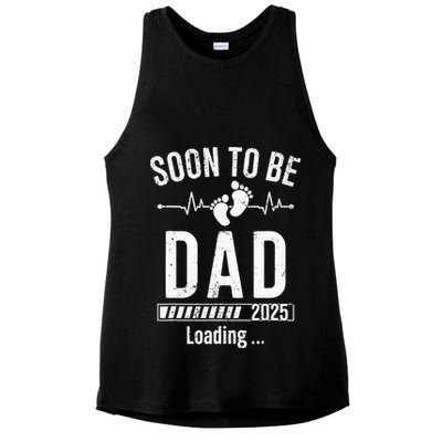 Soon To Be Dad Est 2025 New Dad To Be 2025 Ladies PosiCharge Tri-Blend Wicking Tank