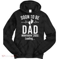 Soon To Be Dad Est 2025 New Dad To Be 2025 Tie Dye Hoodie