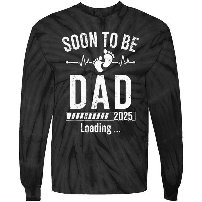 Soon To Be Dad Est 2025 New Dad To Be 2025 Tie-Dye Long Sleeve Shirt