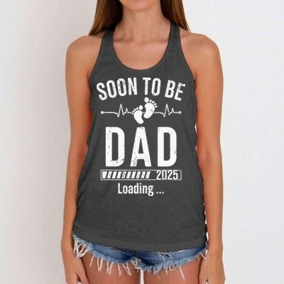 Soon To Be Dad Est 2025 New Dad To Be 2025 Women's Knotted Racerback Tank