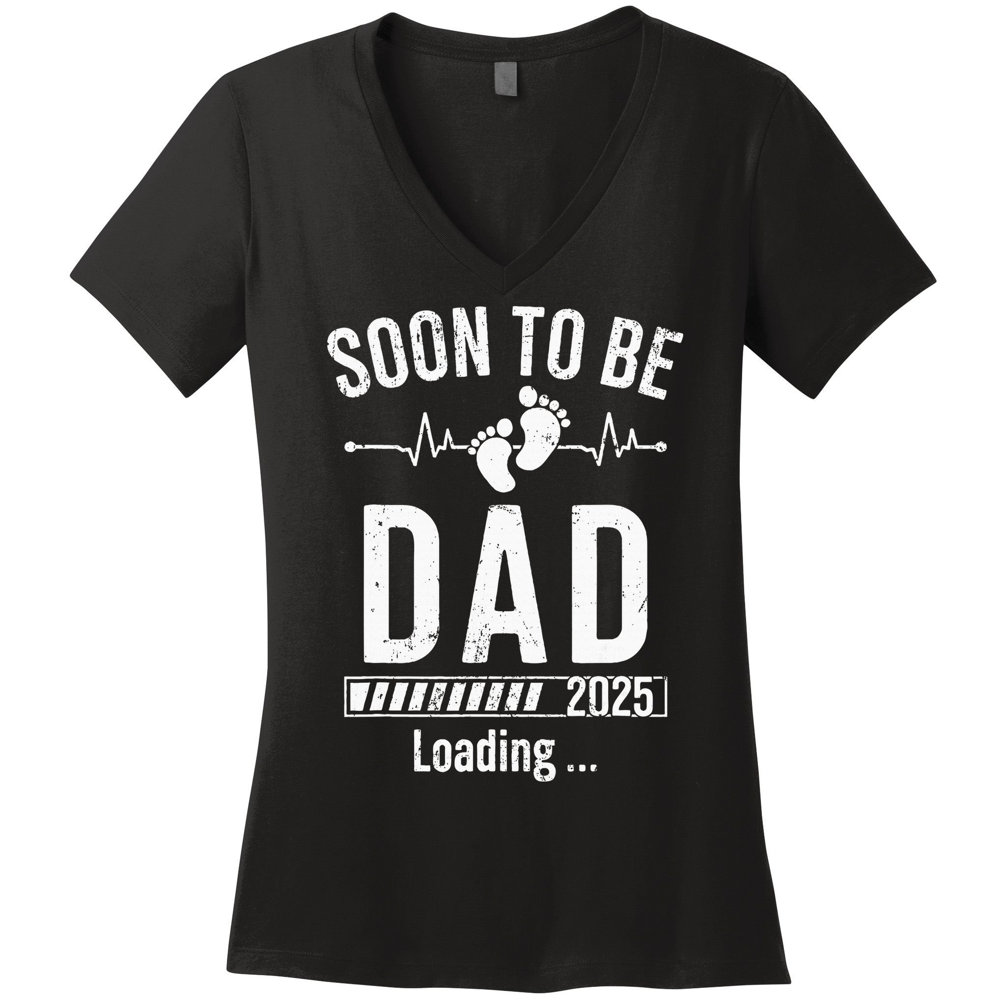 Soon To Be Dad Est 2025 New Dad To Be 2025 Women's V-Neck T-Shirt
