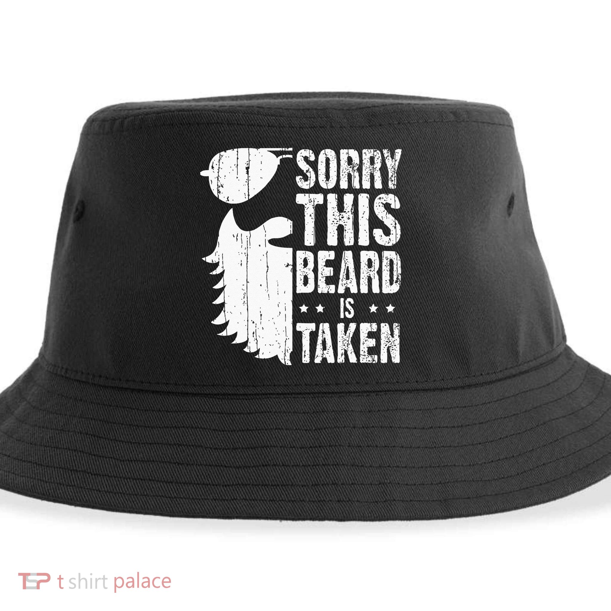 Sorry This Beard Is Taken Funny Bearded Man Valentines Day Sustainable Bucket Hat