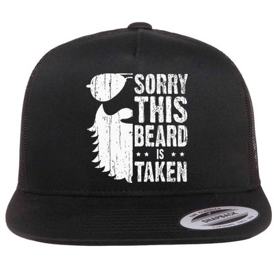 Sorry This Beard Is Taken Funny Bearded Man Valentines Day Flatbill Hat