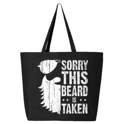 Sorry This Beard Is Taken Funny Bearded Man Valentines Day 25L Jumbo Tote