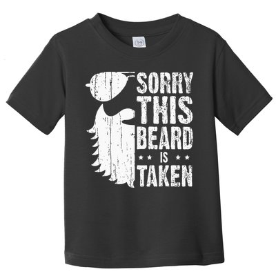 Sorry This Beard Is Taken Funny Bearded Man Valentines Day Toddler T-Shirt
