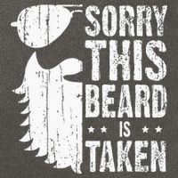 Sorry This Beard Is Taken Funny Bearded Man Valentines Day Cotton Canvas Backpack
