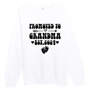 Soon To Be Grandma 2024 Gift Promoted To Grandma Est 2024 Premium Crewneck Sweatshirt