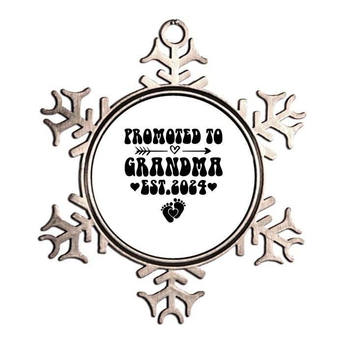 Soon To Be Grandma 2024 Gift Promoted To Grandma Est 2024 Metallic Star Ornament