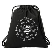 Save The Bees Conserve Endangered Bees Drawstring Bag
