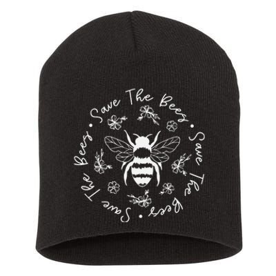 Save The Bees Conserve Endangered Bees Short Acrylic Beanie