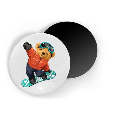 Snowboarding Teddy Bear | Funny Gifts For Snowboarders Magnet