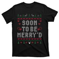 Soon To Be MerryD Engaged Couples Matching Ugly Christmas T-Shirt