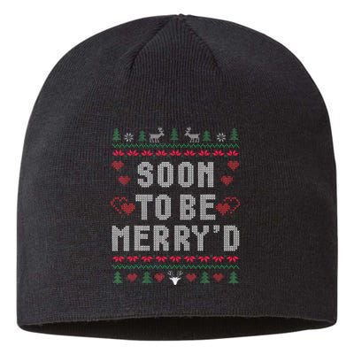 Soon To Be MerryD Engaged Couples Matching Ugly Christmas Sustainable Beanie