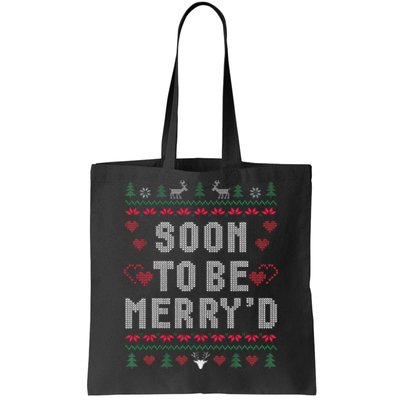 Soon To Be MerryD Engaged Couples Matching Ugly Christmas Tote Bag