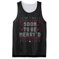 Soon To Be MerryD Engaged Couples Matching Ugly Christmas Mesh Reversible Basketball Jersey Tank