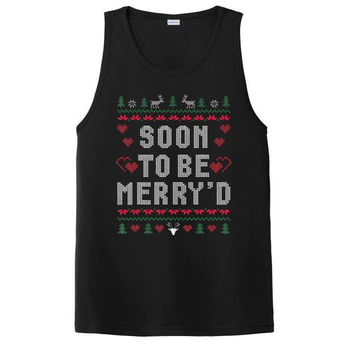 Soon To Be MerryD Engaged Couples Matching Ugly Christmas PosiCharge Competitor Tank