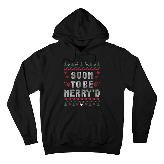 Soon To Be MerryD Engaged Couples Matching Ugly Christmas Tall Hoodie