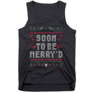 Soon To Be MerryD Engaged Couples Matching Ugly Christmas Tank Top