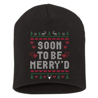 Soon To Be MerryD Engaged Couples Matching Ugly Christmas Short Acrylic Beanie